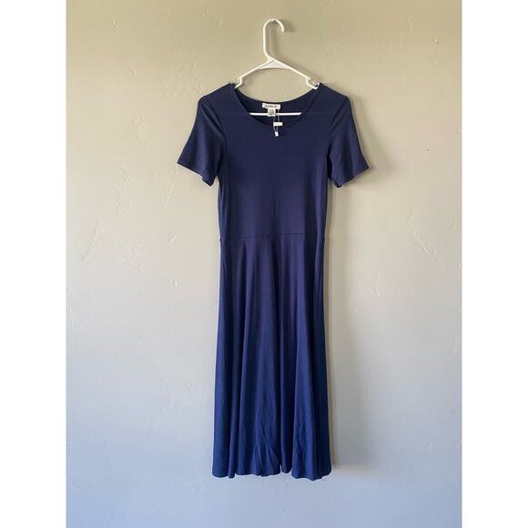 NWT Capella Navy Blue Midi Dress - Picture 1 of 4